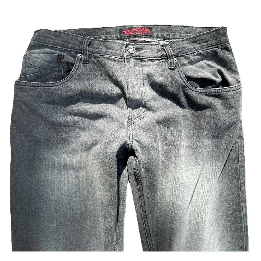 Tony Hawk Gray Distressed Faded Jeans Men's‎ 34X32 Vintage Y2K Skater Grunge